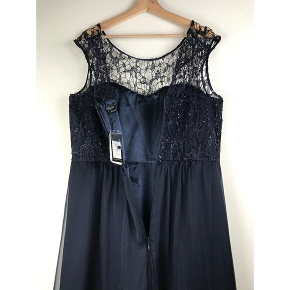 City Chic Maxi Sparkle Love in Midnight Size M/18 - Picture 6 of 10